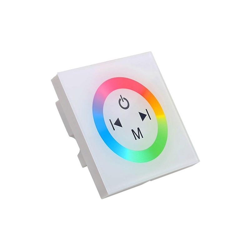 LED RGB Controller Λευκό Τοίχου Αφής 12v (144w) - 24v (288w) DC GloboStar 77419