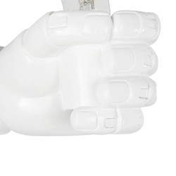 GLOBOSTAR® FIST 01137 Μοντέρνο Φωτιστικό Τοίχου - Απλίκα με Ντουί 1 x E27 AC 220-240V IP20 - Λευκό - Μ15 x Π10 x Υ10cm