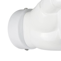 GLOBOSTAR® FIST 01137 Μοντέρνο Φωτιστικό Τοίχου - Απλίκα με Ντουί 1 x E27 AC 220-240V IP20 - Λευκό - Μ15 x Π10 x Υ10cm