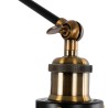 GLOBOSTAR® BINGLEY 01068 Vintage Φωτιστικό Τοίχου - Απλίκα με Ντουί 1 x E27 AC 220-240V IP20 - Διάφανο & Χρυσό - Μ18 x Π40 x Υ43