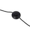 GLOBOSTAR® WYNGE 01101 Vintage Επιδαπέδιο Φωτιστικό με Ντουί 1 x E27 AC 220-240V IP20 - Μαύρο & Χρυσό - Μ95 x Π27 x Υ174cm