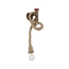 GLOBOSTAR® TROUVER 01183 Vintage Φωτιστικό Τοίχου - Απλίκα με Ντουί 1 x E27 AC 220-240V IP20 - Χάλκινο & Μπεζ - Μ14 x Π16 x Υ50c