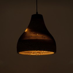 GLOBOSTAR® SANTORINI 01292 Boho Κρεμαστό Φωτιστικό Οροφής με Ντουί 1 x E27 AC 220-240V IP20 - Καφέ - Μ30 x Π30 x Y30cm