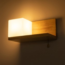 GLOBOSTAR® AMITY 01365 Μοντέρνο Φωτιστικό Τοίχου - Απλίκα με Ντουί 1 x E27 AC 220-240V IP20 - Μπεζ & Λευκό - Μ30 x Π14.5 x Υ15cm