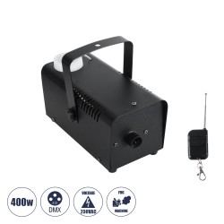 GloboStar® 51143 Επαγγελματική Μηχανή Fog Machine - Εφέ Καπνού 400W AC 220V-240V 1L On/Off & Ασύρματο Χειριστήριο - Μαύρο - L24 