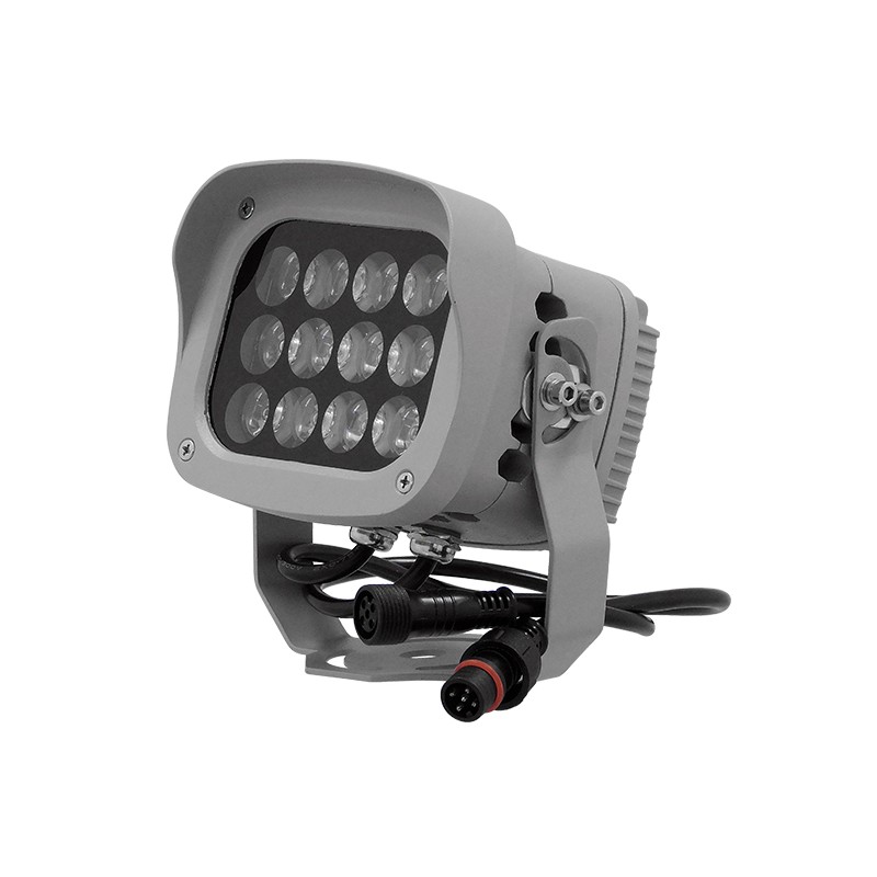 GLOBOSTAR® FLOOD-XENA 05021 Προβολέας Σποτ Wall Washer LED 24W 2400lm 10° AC 24V Αδιάβροχο IP65 RGB - Anthracite Grey - L13.5 x 