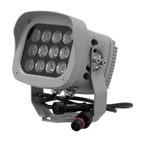 GLOBOSTAR® FLOOD-XENA 05021 Προβολέας Σποτ Wall Washer LED 24W 2400lm 10° AC 24V Αδιάβροχο IP65 RGB - Anthracite Grey - L13.5 x 