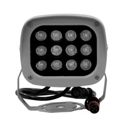 GLOBOSTAR® FLOOD-XENA 05021 Προβολέας Σποτ Wall Washer LED 24W 2400lm 10° AC 24V Αδιάβροχο IP65 RGB - Anthracite Grey - L13.5 x 