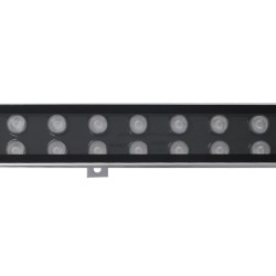 GLOBOSTAR® WASHER-MOZA 05112 Μπάρα Φωτισμού Wall Washer LED 48W 5760lm 10-30° DC 24V Αδιάβροχο IP66 Μπλε Dimmable - Γκρι Ανθρακί