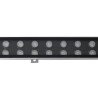 GLOBOSTAR® WASHER-MOZA 05112 Μπάρα Φωτισμού Wall Washer LED 48W 5760lm 10-30° DC 24V Αδιάβροχο IP66 Μπλε Dimmable - Γκρι Ανθρακί