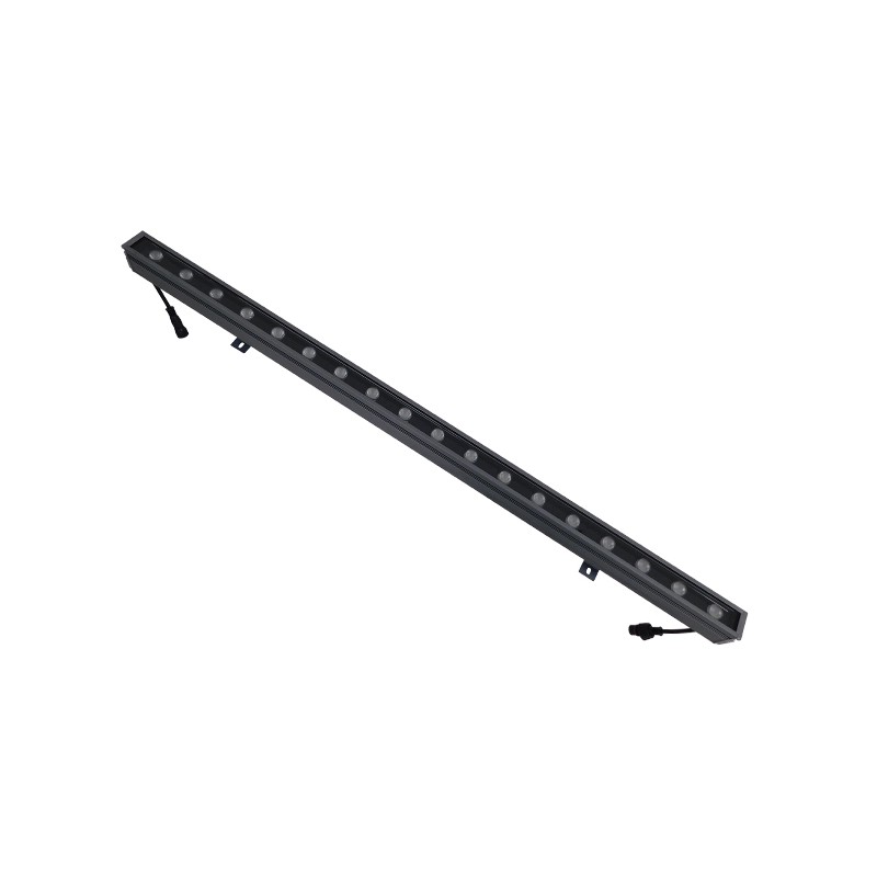 GLOBOSTAR® WASHER-MOZA 05107 Μπάρα Φωτισμού Wall Washer LED 24W 2400lm 10-30° DC 24V Αδιάβροχο IP66 RGB Dimmable - Γκρι Ανθρακί 