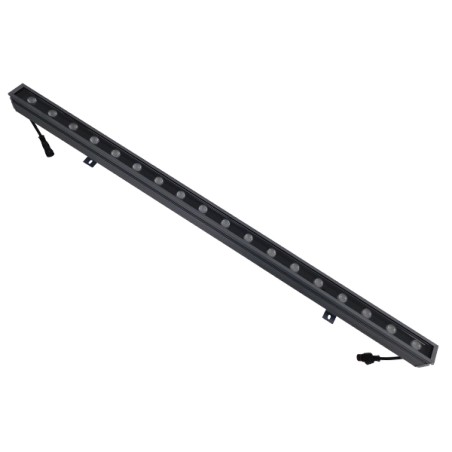 GLOBOSTAR® WASHER-MOZA 05107 Μπάρα Φωτισμού Wall Washer LED 24W 2400lm 10-30° DC 24V Αδιάβροχο IP66 RGB Dimmable - Γκρι Ανθρακί 