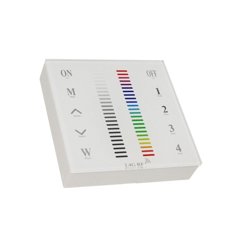 Ασύρματο LED RGB Χειριστήριο Αφής και Τοίχου 2.4G RF Έως και 4 Διαφορετικά Groups DC GloboStar 73417