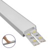 GLOBOSTAR® ALP-LINEAR ALIENA 70809-2M Επιφανειακό Προφίλ Αλουμινίου με Λευκό Γαλακτερό Πατητό Κάλυμμα για Ταινίες LED IP20 - Αση