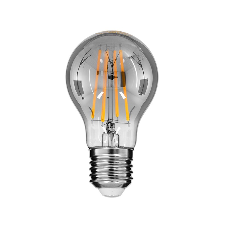 GLOBOSTAR® GLOBE 99067 Λάμπα E27 A60 LED 8W 800lm 360° AC 220-240V IP20 Θερμό Λευκό 2700K Dimmable - Long Filament Chip - Μαύρο 