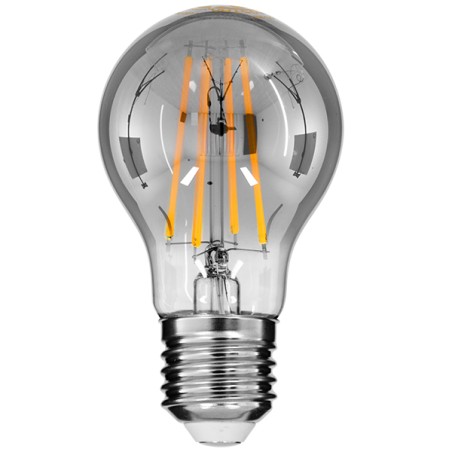 GLOBOSTAR® GLOBE 99067 Λάμπα E27 A60 LED 8W 800lm 360° AC 220-240V IP20 Θερμό Λευκό 2700K Dimmable - Long Filament Chip - Μαύρο 