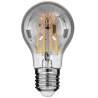 GLOBOSTAR® GLOBE 99067 Λάμπα E27 A60 LED 8W 800lm 360° AC 220-240V IP20 Θερμό Λευκό 2700K Dimmable - Long Filament Chip - Μαύρο 