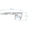 GloboStar® STAIR-PROFILE 70823-2M Προφίλ Αλουμινίου - Βάση & Ψύκτρα Ταινίας LED με Λευκό Γαλακτερό Κάλυμμα - Χρήση σε Σκαλοπάτια