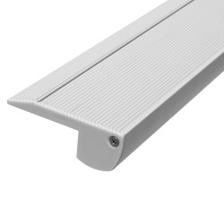 GloboStar® STAIR-PROFILE 70823-1M Προφίλ Αλουμινίου - Βάση & Ψύκτρα Ταινίας LED με Λευκό Γαλακτερό Κάλυμμα - Χρήση σε Σκαλοπάτια
