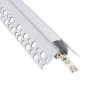 GLOBOSTAR® ALP-PLASTERIN GYPSO 70821-3M Χωνευτό Προφίλ Αλουμινίου Ειδικό για Εξωτερική Γωνία Γυψοσανίδας με Λευκό Γαλακτερό Πατη