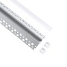 GLOBOSTAR® ALP-PLASTERIN GYPSO 70821-3M Χωνευτό Προφίλ Αλουμινίου Ειδικό για Εξωτερική Γωνία Γυψοσανίδας με Λευκό Γαλακτερό Πατη