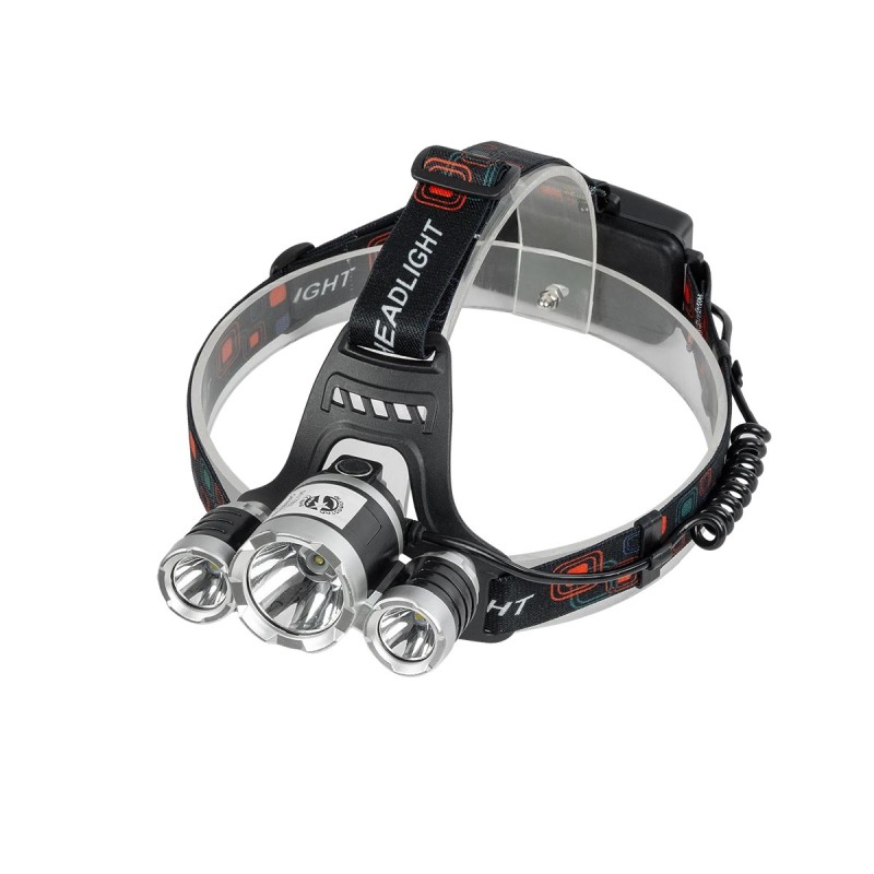 GloboStar® 79057 Φακός Κεφαλής Επαναφορτιζόμενος LED CREE XML2-T6 Chip 30 Watt 3000lm με 2 x 18650 Μπαταρίες 6000mAh Ψυχρό Λευκό