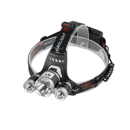GloboStar® 79057 Φακός Κεφαλής Επαναφορτιζόμενος LED CREE XML2-T6 Chip 30 Watt 3000lm με 2 x 18650 Μπαταρίες 6000mAh Ψυχρό Λευκό