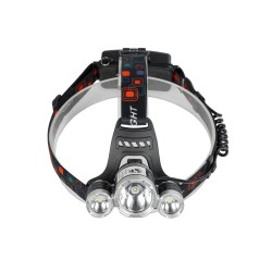GloboStar® 79057 Φακός Κεφαλής Επαναφορτιζόμενος LED CREE XML2-T6 Chip 30 Watt 3000lm με 2 x 18650 Μπαταρίες 6000mAh Ψυχρό Λευκό