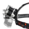 GloboStar® 79057 Φακός Κεφαλής Επαναφορτιζόμενος LED CREE XML2-T6 Chip 30 Watt 3000lm με 2 x 18650 Μπαταρίες 6000mAh Ψυχρό Λευκό