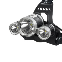 GloboStar® 79057 Φακός Κεφαλής Επαναφορτιζόμενος LED CREE XML2-T6 Chip 30 Watt 3000lm με 2 x 18650 Μπαταρίες 6000mAh Ψυχρό Λευκό