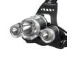 GloboStar® 79057 Φακός Κεφαλής Επαναφορτιζόμενος LED CREE XML2-T6 Chip 30 Watt 3000lm με 2 x 18650 Μπαταρίες 6000mAh Ψυχρό Λευκό