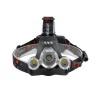 GloboStar® 79057 Φακός Κεφαλής Επαναφορτιζόμενος LED CREE XML2-T6 Chip 30 Watt 3000lm με 2 x 18650 Μπαταρίες 6000mAh Ψυχρό Λευκό