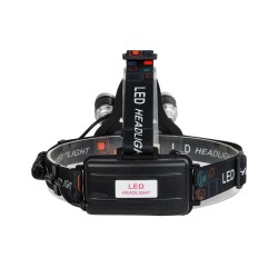 GloboStar® 79057 Φακός Κεφαλής Επαναφορτιζόμενος LED CREE XML2-T6 Chip 30 Watt 3000lm με 2 x 18650 Μπαταρίες 6000mAh Ψυχρό Λευκό