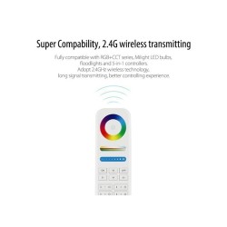 GloboStar® 73426 FUT089 Mi-Light Ασύρματο Χειριστήριο Αφής RF 2.4Ghz 8 Group για όλα τα RGBW+WW Mi-BOXER Controller DC 3V 2 x AA
