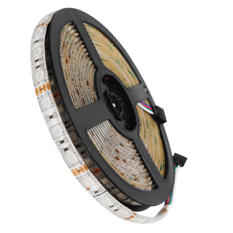 GLOBOSTAR® LUMAR 70129 Ταινία LED 14.4W/m 936lm/m 120° DC 12V Αδιάβροχη IP65 60 x SMD5050 Chip/m Πολύχρωμο RGB Dimmable - Sanan 