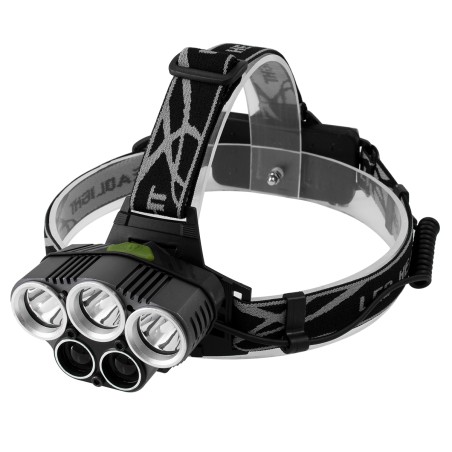 GloboStar® 79058 Φακός Κεφαλής Επαναφορτιζόμενος LED CREE XML2-T6 Chip 50 Watt 5000lm με 2 x 18650 Μπαταρίες 5200mAh Ψυχρό Λευκό