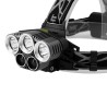 GloboStar® 79058 Φακός Κεφαλής Επαναφορτιζόμενος LED CREE XML2-T6 Chip 50 Watt 5000lm με 2 x 18650 Μπαταρίες 5200mAh Ψυχρό Λευκό
