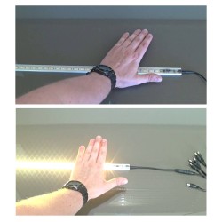 GLOBOSTAR® SENSORA 70698 Ανιχνευτής / Αισθητήρας Κίνησης Χεριού Ειδικός για Προφίλ Αλουμινίου DC 5-24V 6A 144W Max IP20 - Μ4.9 x