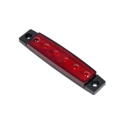 GLOBOSTAR® SIDEMARKER 79901 Φώτα Όγκου Οχημάτων LED 1.5W 75lm 120° DC 10-30V Αδιάβροχο IP66 Κόκκινο - 6 x SMD2835 Sanan Chip - Μ