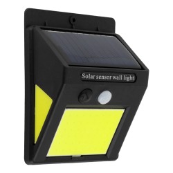 GLOBOSTAR® VELION 71496 Προβολέας με Ανιχνευτή PIR / Αισθητήρα Κίνησης LED 12W 600lm 180° DC 5V με Φωτοβολταϊκό Panel 5V 0.3W & 