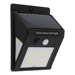 GLOBOSTAR® VELION 71501 Προβολέας με Ανιχνευτή PIR / Αισθητήρα Κίνησης LED 8W 400lm 180° DC 5V με Φωτοβολταϊκό Panel 5V 0.3W & Ε