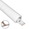 GLOBOSTAR® ALP-CORNER LINEO 70815-2M Επιφανειακό Γωνιακό Προφίλ Αλουμινίου με Λευκό Γαλακτερό Πατητό Κάλυμμα για Ταινίες LED IP2