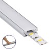 GLOBOSTAR® ALP-LINEAR SURFABO 70805-3M Επιφανειακό Προφίλ Αλουμινίου με Λευκό Γαλακτερό Πατητό Κάλυμμα για Ταινίες LED IP20 - Ασ