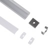 GLOBOSTAR® ALP-LINEAR SURFABO 70805-3M Επιφανειακό Προφίλ Αλουμινίου με Λευκό Γαλακτερό Πατητό Κάλυμμα για Ταινίες LED IP20 - Ασ