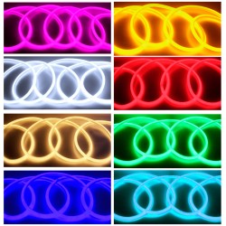GLOBOSTAR® NEOTUBE 70585 Ταινία Neon Flex LED 12W/m 600lm/m 360° DC 24V Αδιάβροχο IP65 120 x SMD2835 Chip/m Μπλε Dimmable - Sana