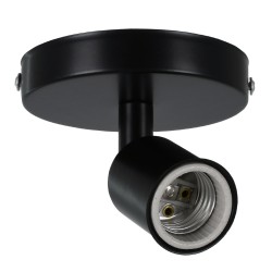 GLOBOSTAR® SARA 00843 Μοντέρνο Φωτιστικό Οροφής με Ντουί 1 x E27 AC 220-240V IP20 - Μαύρο - Μ10 x Π10 x Υ10.3cm