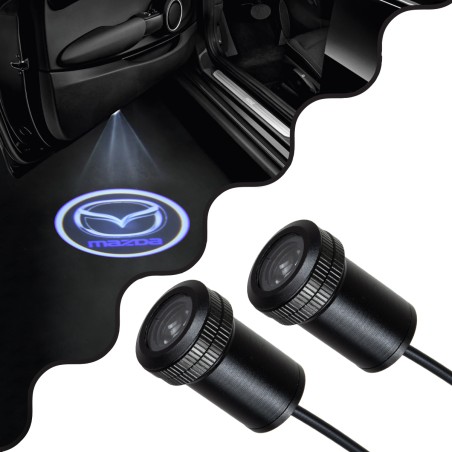 GloboStar® 81613 MAZDA Ghost Car Brand Logo Projector - Προτζέκτορας Προβολής Μάρκας Αυτοκινήτου LED CREE XHP35 3W 240lm 120° DC