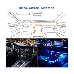 GloboStar® 81843 Car Optic Fiber LED Kit Smart Bluetooth - Φωτισμός Κιτ Οπτικής Ίνας Αυτοκινήτου DC 12V 10W με Smart Bluetooth C