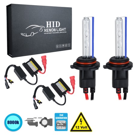 GloboStar® 84121 HB4 9006 CB Line KIT Βασικού Φωτισμού Αυτοκινήτου & Μοτοσυκλέτας 2nd Generation Can-Bus Series XENON 70W 6400lm