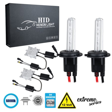 GloboStar® 84147 H7 XCB Line KIT Βασικού Φωτισμού Αυτοκινήτου & Μοτοσυκλέτας 3rd Generation Can-Bus Extreme Series XENON 110W 10